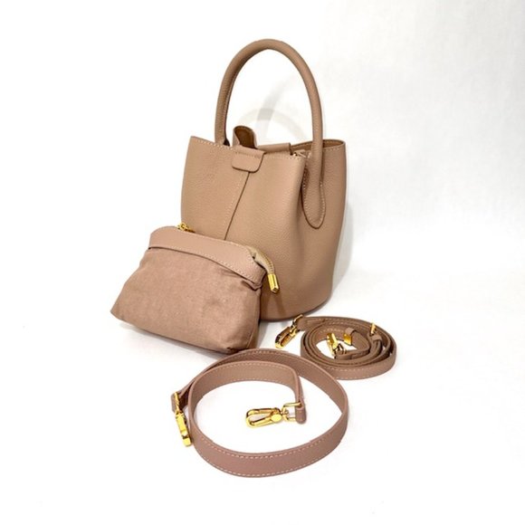 Genuine Leather Bucket Bag, Luxury Mini Crossbody Bag - Picture 4 of 6